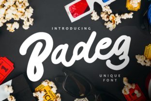 Badeg Font: A Chunky Script for Handmade Labels