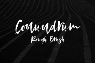 Conundrum: A Cool, Rough Brush Font for Bold Visuals