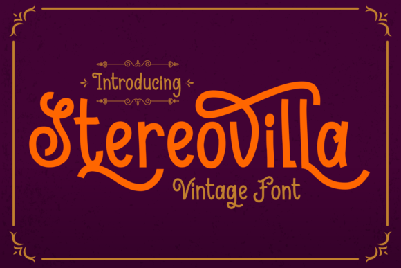 Stereovilla Font: A Vintage Display Typeface for Campaigns