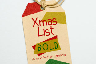 Xmas List Bold Font for Festive Handmade Designs